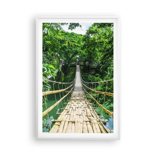 Poster in white frmae - Small Bridge over the Green - 61x91 cm