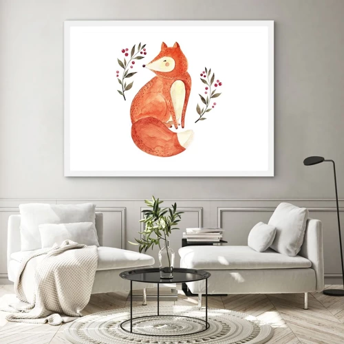 Poster in white frmae - Small Ginger - 100x70 cm