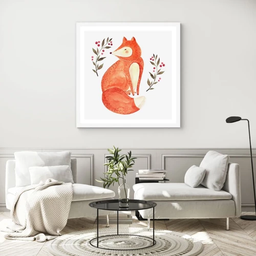 Poster in white frmae - Small Ginger - 60x60 cm