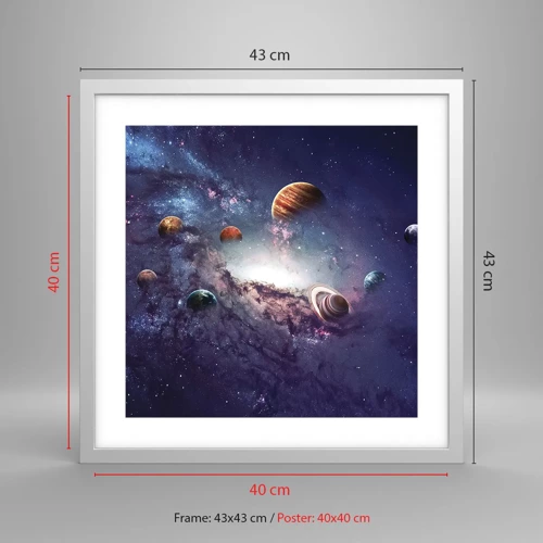 Poster in white frmae - Solar-Dancing System - 40x40 cm