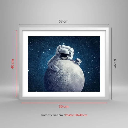 Poster in white frmae - Space Joker - 50x40 cm