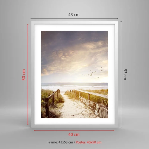 Poster in white frmae - Space of Tranquility - 40x50 cm