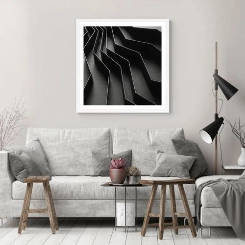 Poster in white frmae - Spacial Order - 60x60 cm