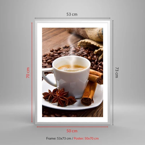 Poster in white frmae - Spicy Flavour and Aroma - 50x70 cm