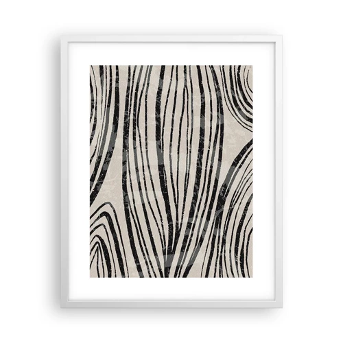Poster in white frmae - Spillover of Lines - 40x50 cm