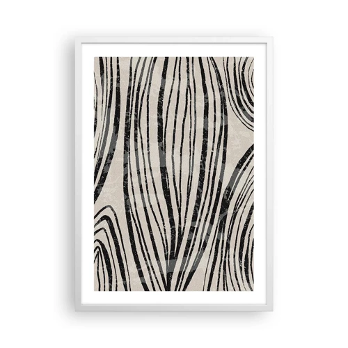 Poster in white frmae - Spillover of Lines - 50x70 cm