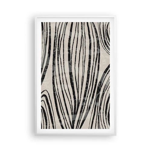 Poster in white frmae - Spillover of Lines - 61x91 cm