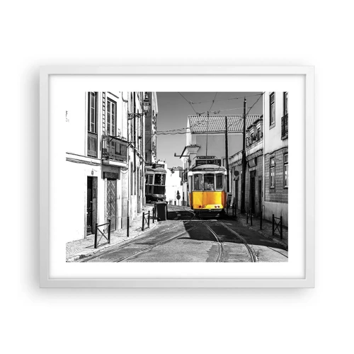 Poster in white frmae - Spirit of Lisbon - 50x40 cm
