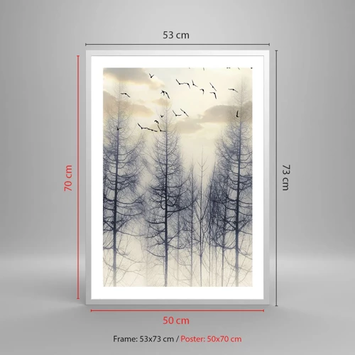 Poster in white frmae - Spirits of the Forest - 50x70 cm