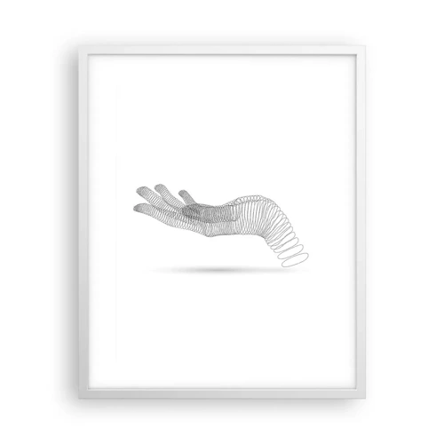 Poster in white frmae - Springy Palm - 40x50 cm