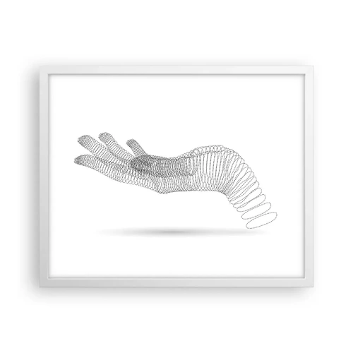 Poster in white frmae - Springy Palm - 50x40 cm