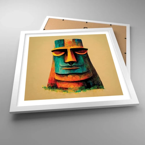 Poster in white frmae - Statuesque but Friendly - 40x40 cm