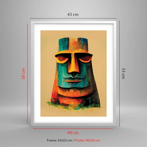 Poster in white frmae - Statuesque but Friendly - 40x50 cm
