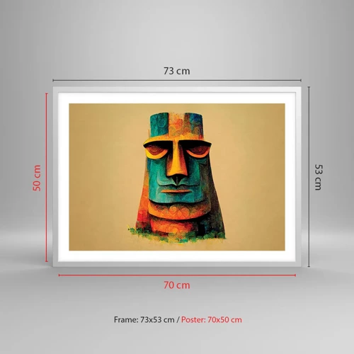 Poster in white frmae - Statuesque but Friendly - 70x50 cm