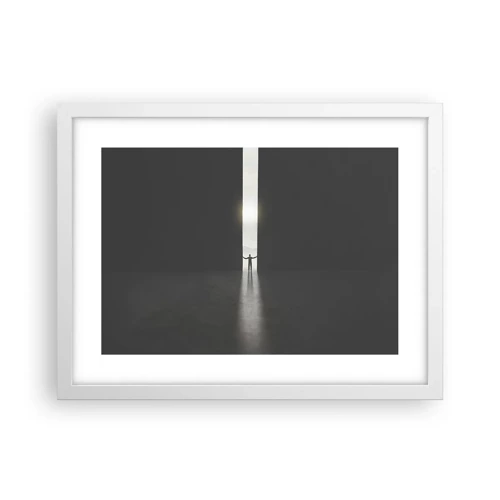Poster in white frmae - Step to Bright Future - 40x30 cm