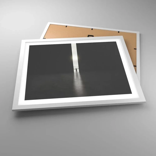 Poster in white frmae - Step to Bright Future - 50x40 cm