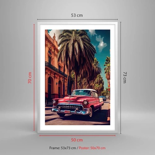 Poster in white frmae - Still in Havana - 50x70 cm