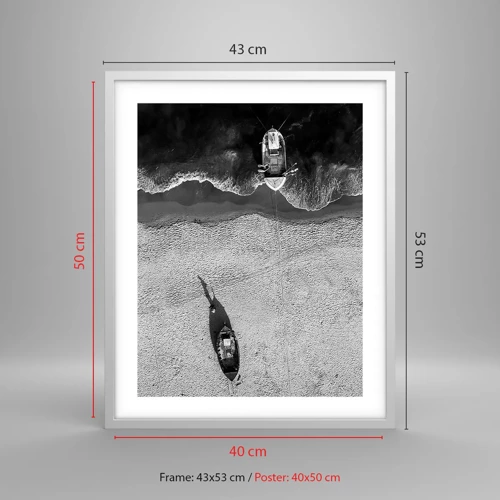 Poster in white frmae - Still on the Shore… - 40x50 cm