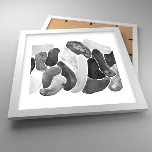Poster in white frmae - Stone Abstract - 30x30 cm