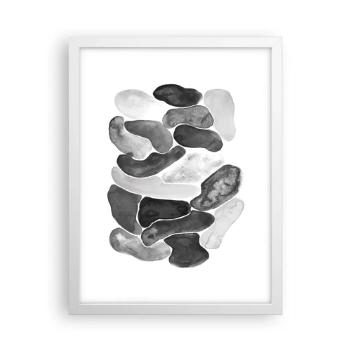 Poster in white frmae - Stone Abstract - 30x40 cm