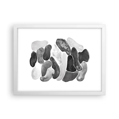 Poster in white frmae - Stone Abstract - 40x30 cm