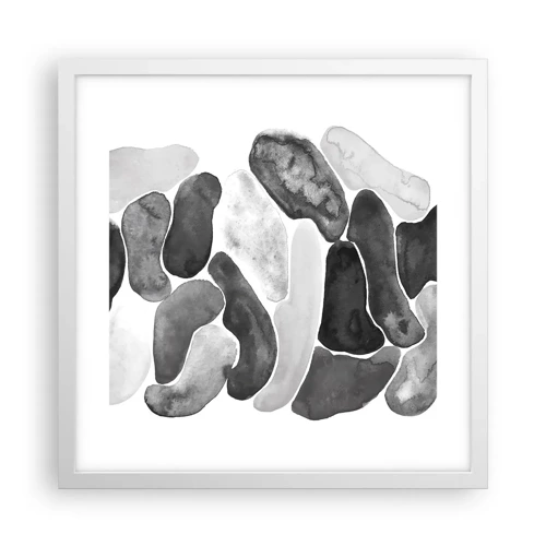 Poster in white frmae - Stone Abstract - 40x40 cm