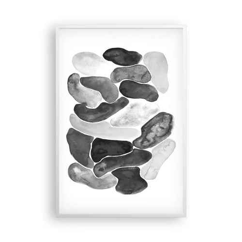 Poster in white frmae - Stone Abstract - 61x91 cm