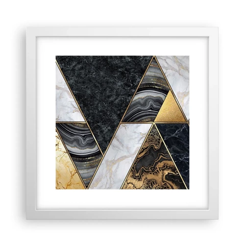 Poster in white frmae - Stone on Stone - 30x30 cm
