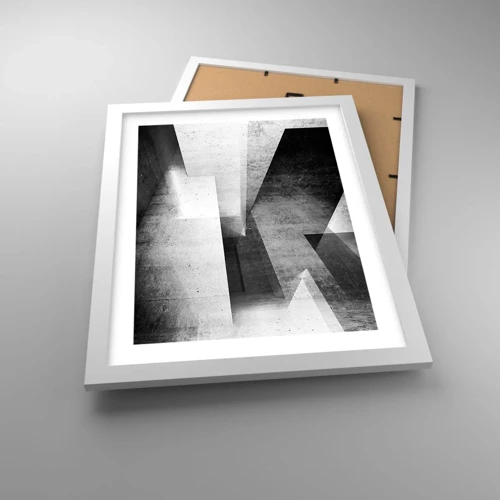 Poster in white frmae - Structure of Space - 30x40 cm