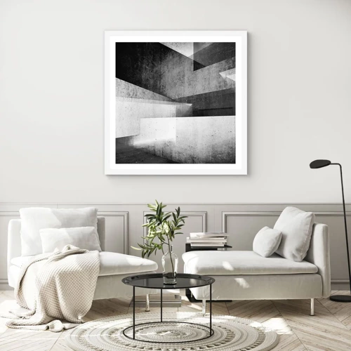 Poster in white frmae - Structure of Space - 40x40 cm