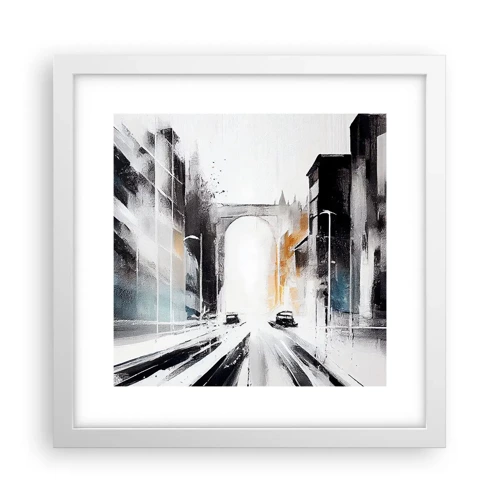 Poster in white frmae - Study of a City: Architecture and Movement - 30x30 cm