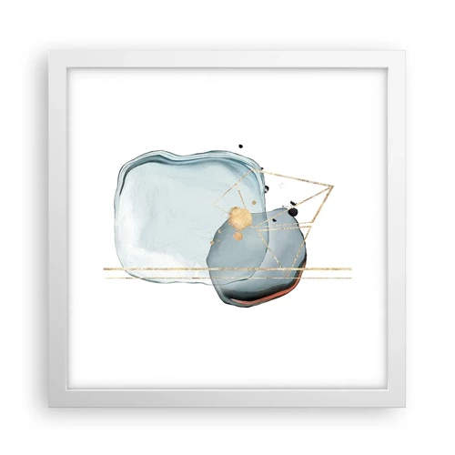 Poster in white frmae - Study of a Raindrop - 30x30 cm