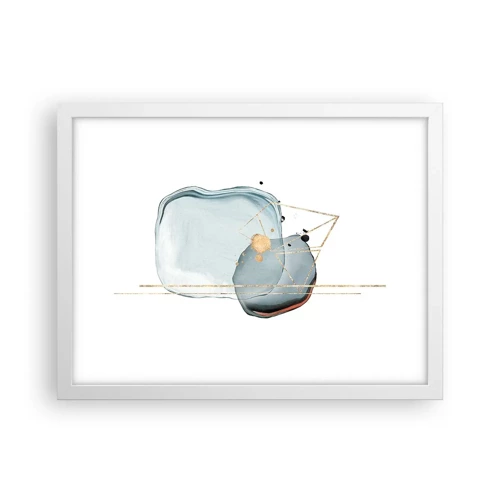 Poster in white frmae - Study of a Raindrop - 40x30 cm