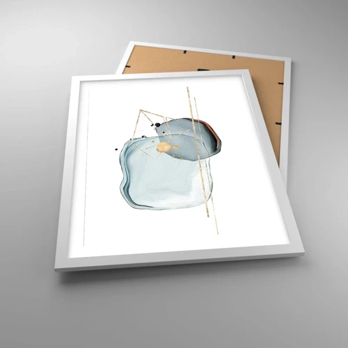 Poster in white frmae - Study of a Raindrop - 40x50 cm