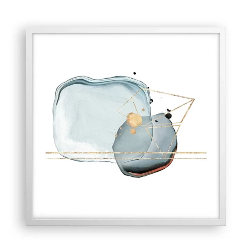 Poster in white frmae - Study of a Raindrop - 50x50 cm