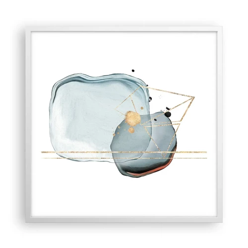 Poster in white frmae - Study of a Raindrop - 60x60 cm