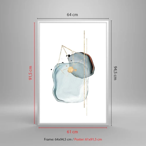 Poster in white frmae - Study of a Raindrop - 61x91 cm