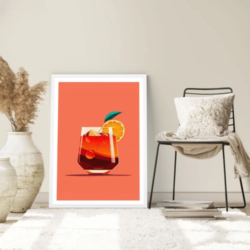 Poster in white frmae - Summer Refreshment - 40x50 cm