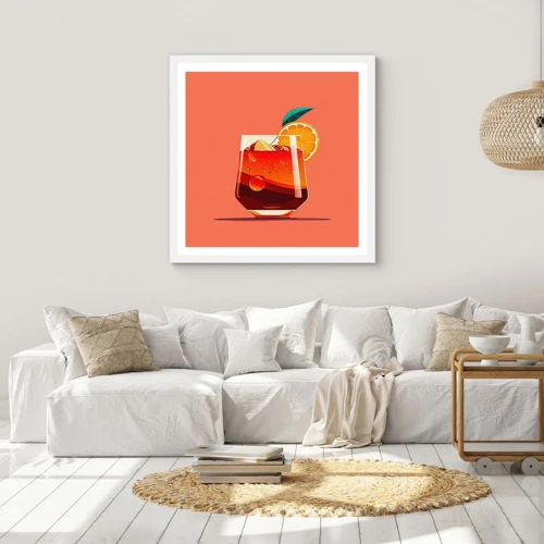 Poster in white frmae - Summer Refreshment - 50x50 cm