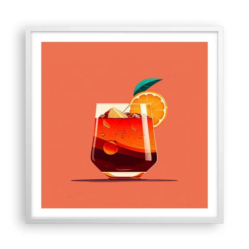 Poster in white frmae - Summer Refreshment - 60x60 cm