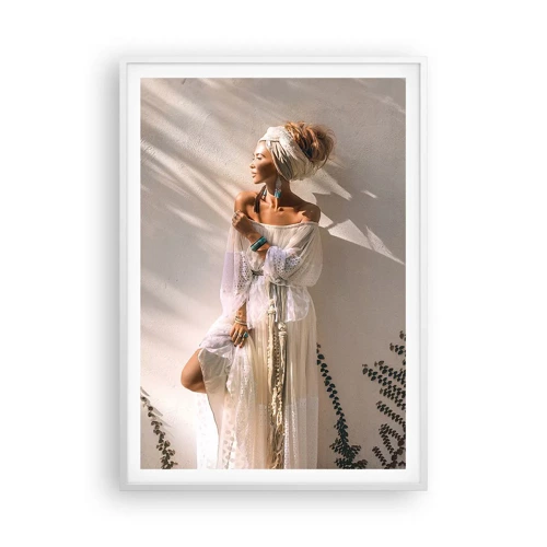 Poster in white frmae - Sun and Girl - 70x100 cm