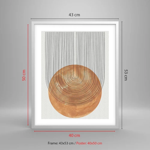 Poster in white frmae - Sunny Composition - 40x50 cm