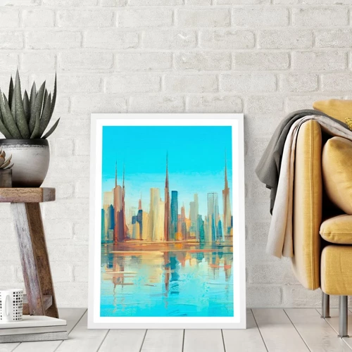 Poster in white frmae - Sunny Metropolis - 70x100 cm