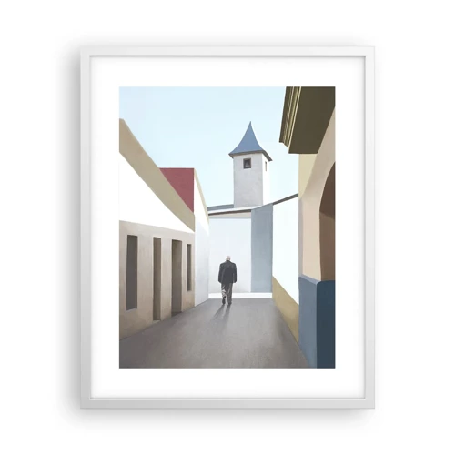 Poster in white frmae - Sunny Walk - 40x50 cm