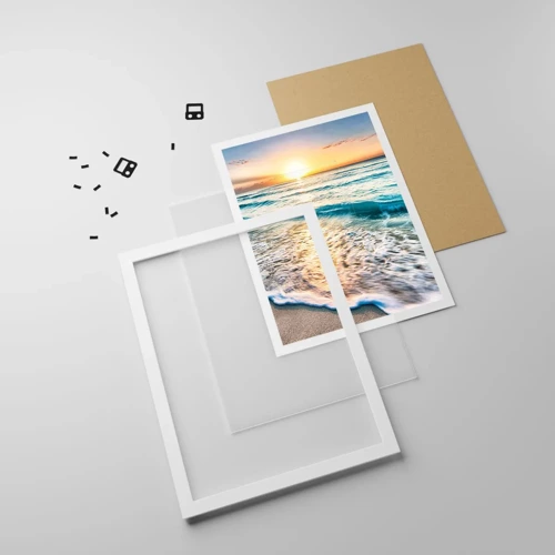 Poster in white frmae - Sunset View - 70x100 cm