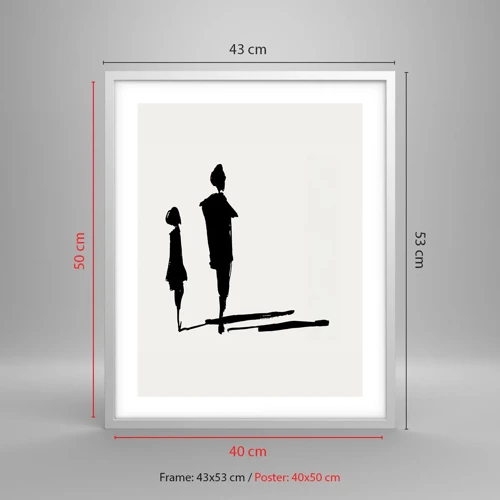 Poster in white frmae - Surely Together? - 40x50 cm