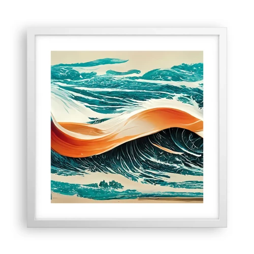 Poster in white frmae - Surfer's Dream - 40x40 cm