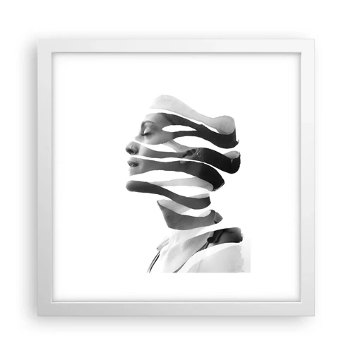 Poster in white frmae - Surrealistic Portrait - 30x30 cm
