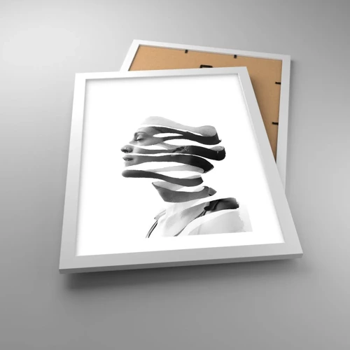 Poster in white frmae - Surrealistic Portrait - 30x40 cm