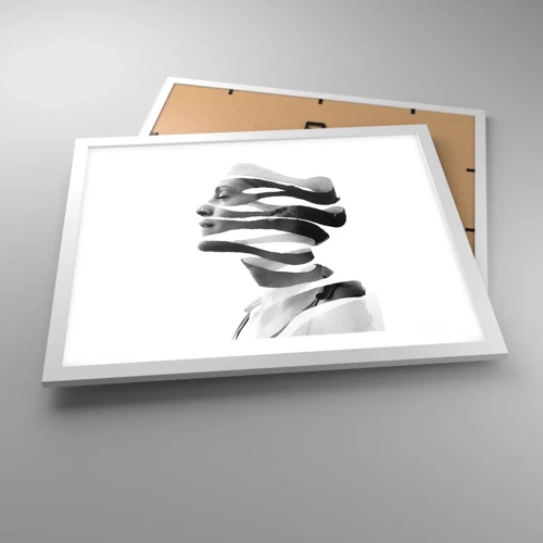 Poster in white frmae - Surrealistic Portrait - 50x40 cm